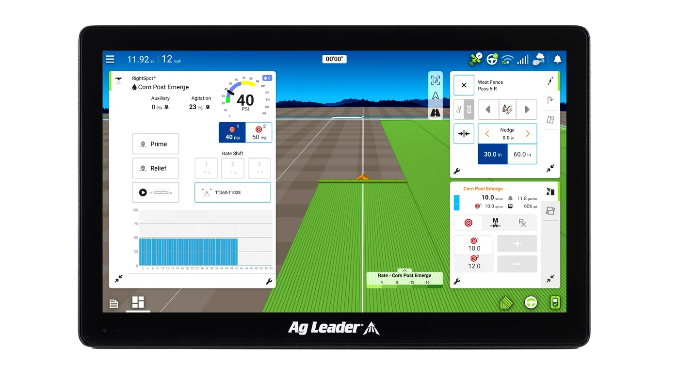 RightSpot spray application control on an InCommand Go 16 display RightSpot spray application control on an InCommand Go 16 display