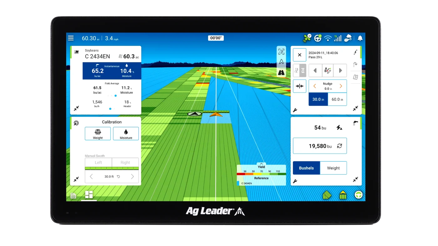 Ag Leader CartACE® Ag Leader CartACE® — Ag Leader guidance and connectivity help grain cart operators follow the harvest pass and coordinate unloading on the go